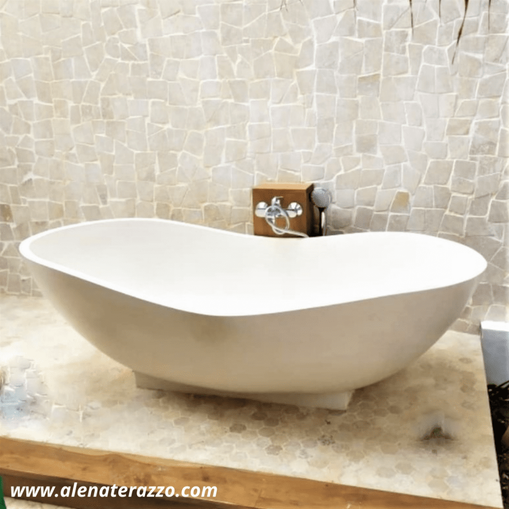 bathtub terazzo gelombang