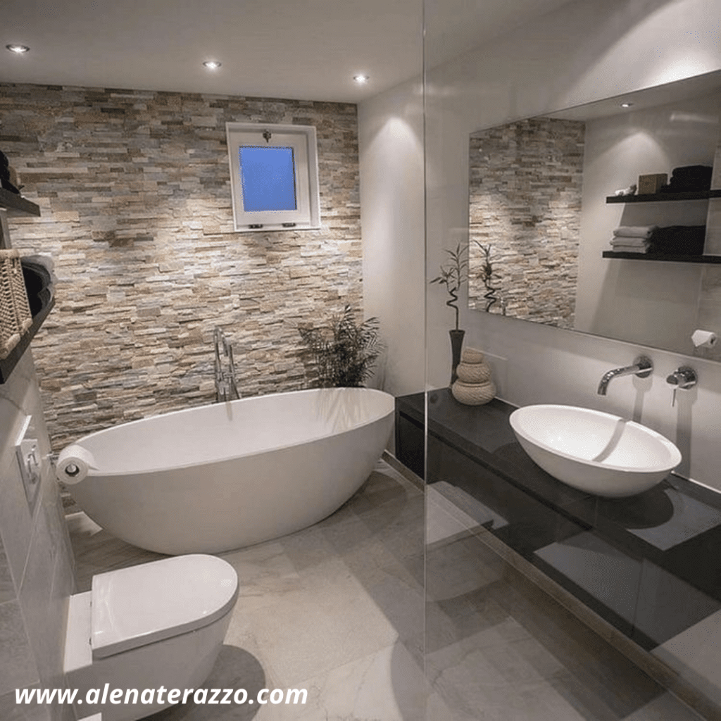 bathtub terazzo minimalis