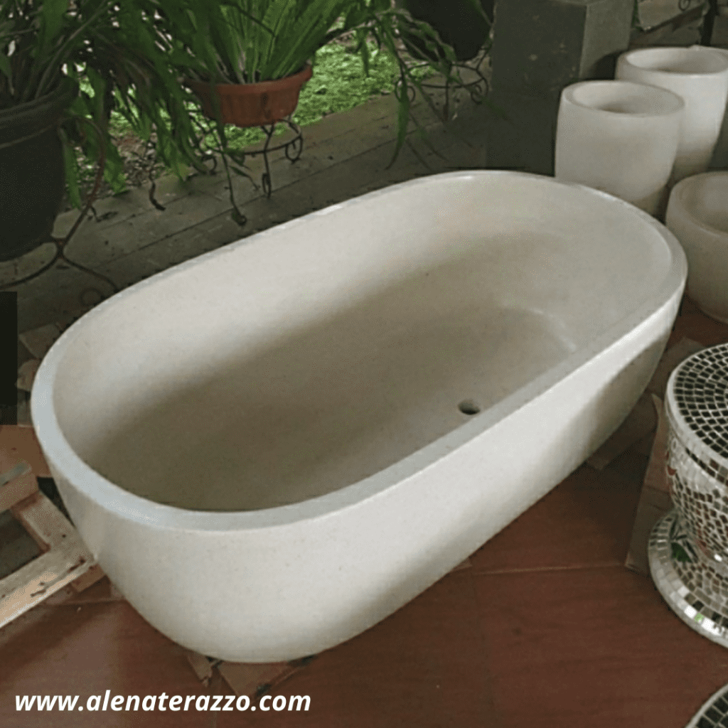 bathtub terazzo handmade panjang