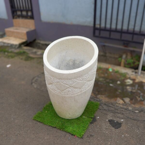 Pot Terrazzo Tipe Diameter Miring Ukir - Image 3