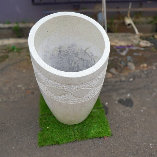 Pot Terrazzo Tipe Diameter Miring Ukir - Image 2