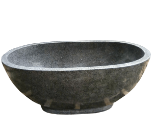 Bathtub Terazzo Tipe Oval (Hitam)