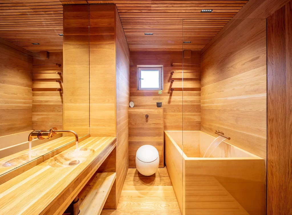 Bathtub Berlantai Kayu