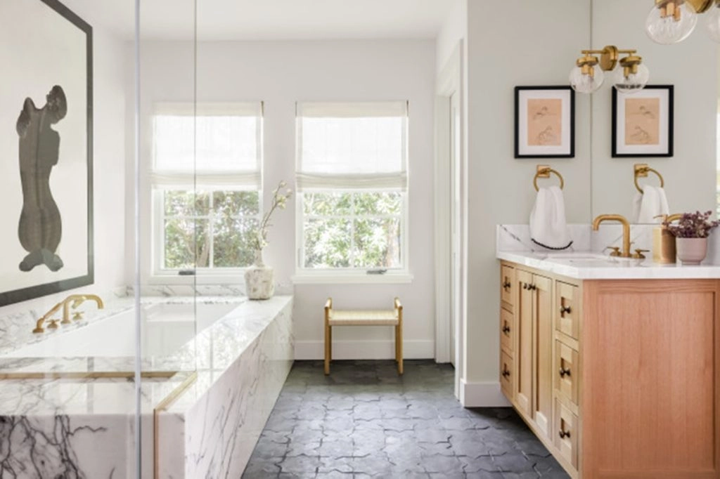 Kamar Mandi Batu Alam Semi Klasik