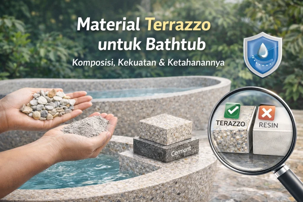 Material Terrazzo untuk Bathtub