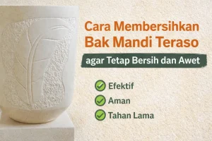 cara membersihkan bak mandi teraso