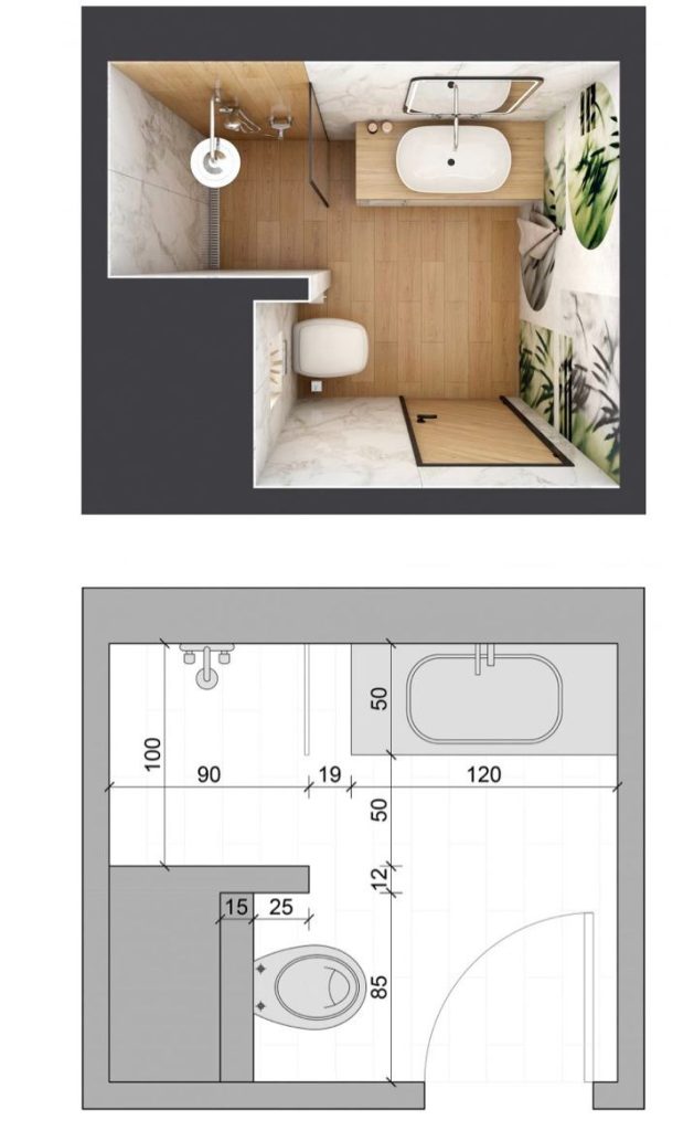 Ukuran kamar mandi dengan bathtub